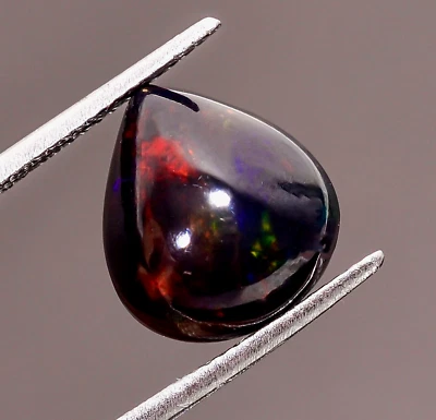 Натуральный черный эфиопский опал в форме сердца кабошон драгоценный камень россыпью 4 карата 13X11X7 мм - Изображение 1 из 3