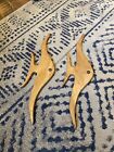 16 Inch Hand Carved Wooden Fish Angelfish MCM Unmarked ?pair