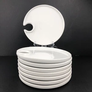 Plato de vino y aperitivo Pottery Barn GREAT WHITE MINGLING (8) soporte de vidrio - Imagen 1 de 17