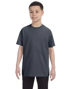 Gildan Youth Heavy Cotton Preshrunk 5.3 oz. Short Sleeves T-Shirt G500B XS-XL - Picture 1 of 51