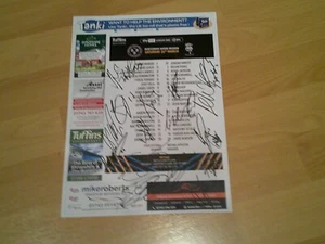 shrewsbury town v lincoln city team sheet signed by 18 lincoln city players - Picture 1 of 1