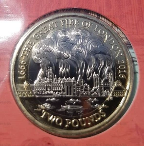 2016 350th Anniversary Of The Great Fire Of London £2 coin BU Coin Hunt - Bild 1 von 3