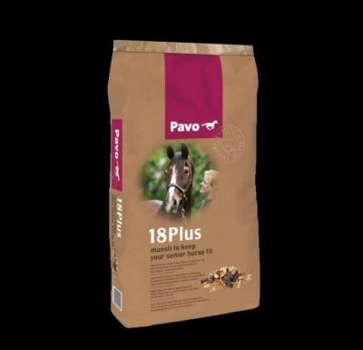 Pavo 18Plus 15 kg Pferdefutter Pferdemüsli Senior Proteine Rohfasern Omega 3, 6 - Bild 1 von 3
