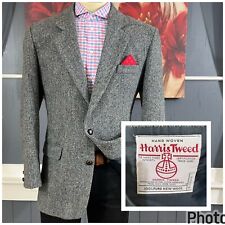 Harris Tweed Blazer Mens 40R Wool Barleycorn Blue/Gray/Brown Sport Coat Jacket