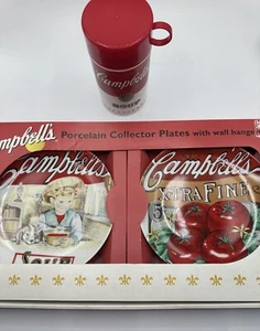 Campbell’s Soup Porcelain Collector Plates ( New In Box) Plus Thermos - Picture 1 of 4