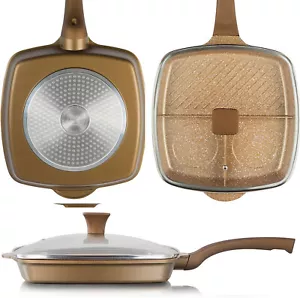 Tower 3-in-1 Guss Grillpfanne mit Easy Clean Antihaft Keramikbeschichtung 28 cm Gold - Bild 1 von 4