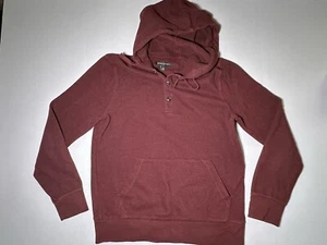 Sudadera con capucha para hombre Banana Republic suéter granate bolsa con botones mediana - Imagen 1 de 9