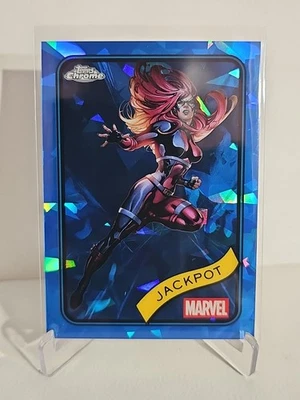 💥2025 Topps Chrome Marvel Sapphire - JACKPOT #81 Blue Ice Refractor - Image 1 of 2