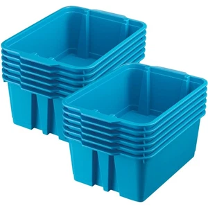 Really Good Stuff - 666022BLN Stackable Plastic Book and Organizer Bins for C... - Picture 1 of 4