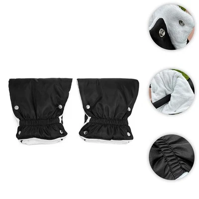 2x Hand Muff Keep Warm Windproof for Handlebar Plush Snow Proof Hand Warmer - Bild 1 von 4