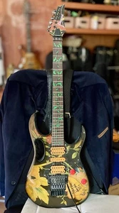 Ibanez 1989 Steve Vai Jem floral Pattern W Steve Vai Signature - Picture 1 of 12