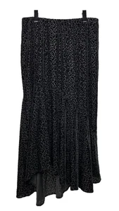 Falda baja alta de terciopelo con estampado animal Chico's Janet Burnout para mujer 2 grandes EE. UU. NUEVA CON ETIQUETAS - Imagen 1 de 7