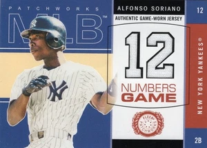 2003 FLEER PATCHWORKS G W JERSEY #AS ALFONSO SORIANO NUMBERS GAME - Picture 1 of 2