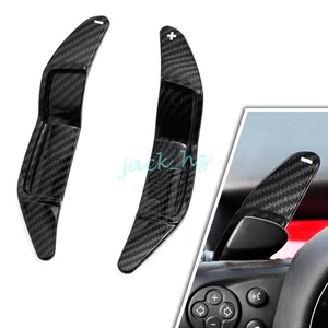 Carbon Fiber Look Steering Wheel Paddle Shift Extension For Mini Cooper S SD JCW - Picture 1 of 7