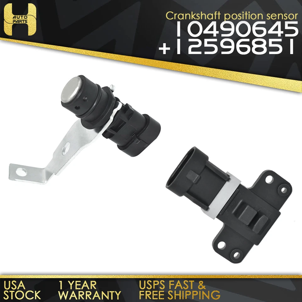 2pcs 10490645+12596851 Cam/Crankshaft Position Sensor for Chevy GMC K1500 96-98 Foto 1 de 4