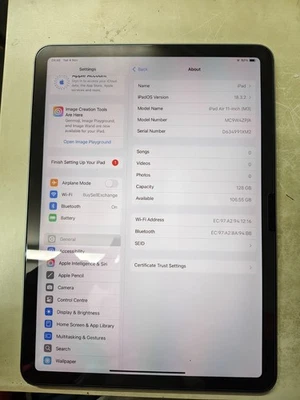 iPad Air M3 11-inch M3 128gb Wi-Fi 2025 5 Cycle Like a NEW NEXT DAY DEL - Image 1 of 4