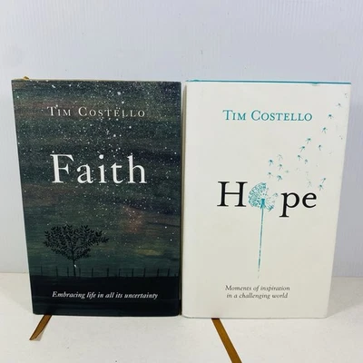 2 Lot Tim Costello-Faith & Hope Small Hardcovers Religion - Image 1 of 4