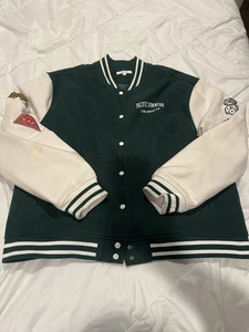 Seltene Pacsun Green Pacific Sunwear Varsity Jacke Herren M-L kaum getragen Knopf - Bild 1 von 6