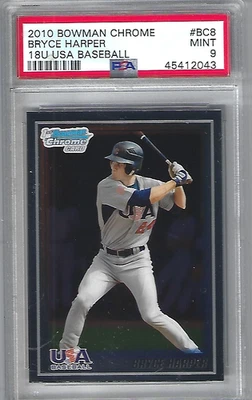 Bryce Harper 2010 Bowman Chrome 18U PSA 9 #BC8 EE. UU. Foto 1 de 2
