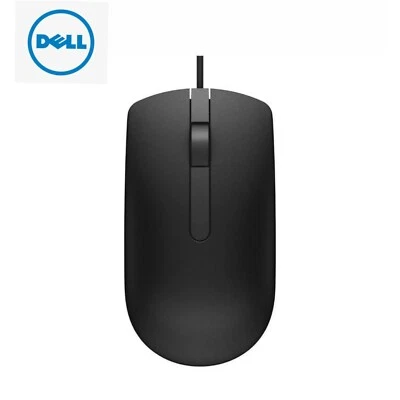 New Dell MS116-bk Optical Black USB 1000 Dpi Scroll Wheel Mouse 09NK2  - Image 1 of 2