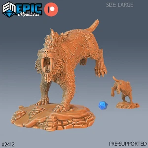 6K Resin 32mm Epic Sabretooth Tiger (Large) for D&D, Role-Play - Picture 1 of 1