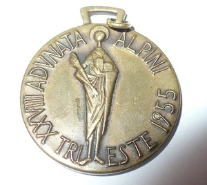 MEDAGLIA COMMEMORATIVA XXVIII ADUNATA NAZIONALE ALPINI TRIESTE 1955 - Imagen 1 de 1