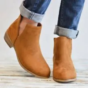 Mujer Journee Collection Rimi Marrón Imitación Gamuza Talla 8.5 EE. UU.! - Imagen 1 de 11