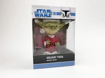 Figura Cabeza Bobble Star Wars Funko Holiday Yoda 2008 Decoración de Navidad Estatuilla Foto 1 de 4