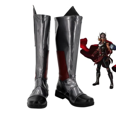 Thor: Love and Thunder Jane Foster Zapatos Cosplay Botas Plateadas: Foto 1 de 4
