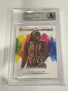 Coco Gauff Signed UD Goodwin Champions Card Encapsulated Slabbed Beckett BAS c - Picture 1 of 2