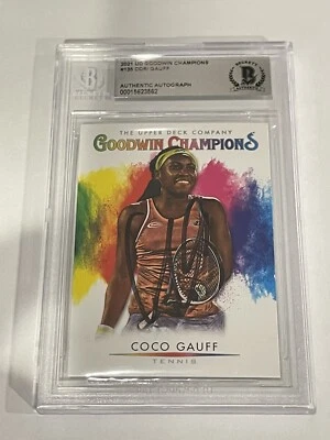 Coco Gauff Signed UD Goodwin Champions Card Encapsulated Slabbed Beckett BAS c - Image 1 of 2