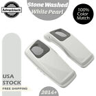 Stone Washed White Pearl 6X9 Inch Saddlebag Speaker Lids Fits 2014+ Harley