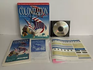 Sid Meier's Colonization-Create A New Nation 1994 IBM CD-ROM PC Big Box Vintage - Picture 1 of 6