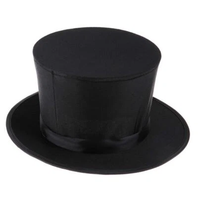 Sombrero de copa negro mago sombrero plegable para niños adolescentes niños adultos cumpleaños par... Foto 1 de 4
