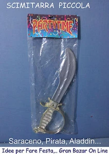 SCIMITARRA CORTA PIRATA CORSARO in PVC Party Travestimento Costume - Foto 1 di 1