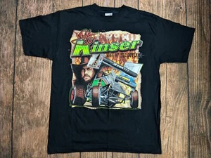 VINTAGE Steve Kinser Sprint Car Racing Shirt Mens L King Of The Outlaws Signed! - Picture 1 of 11