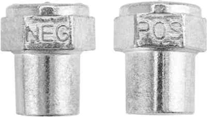 Car Positive Negative Battery Post Terminal, 2 Pair Zinc Alloy Battery Adapter, - Bild 1 von 6