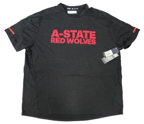 New Arkansas State Red Wolves Mens Size 2XL Black Climalite Adidas Shirt $50 Cover