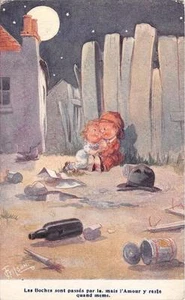 CPA ILLUSTRATEUR LES BOCHES SONT PASSES PAR LA - Picture 1 of 1