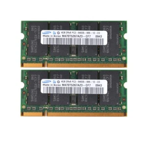 Samsung 2pcs 4GB 2Rx8 PC2-6400 DDR2-800MHz 200pin SODIMM Laptop Memory RAM - Picture 1 of 8