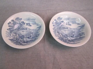 Countryside Enoch Wedgwood England Blue/White 6 1/2" Soup Bowl (2) - Picture 1 of 4