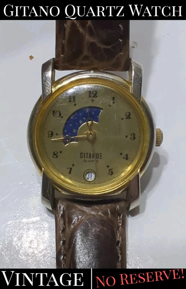 ✨VINTAGE✨ Reloj de cuarzo Gitanos 8422 - Acero inoxidable - A.k.s Timewear Inc. Foto 1 de 4