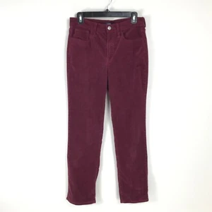 J. Crew Factory Corduroy Essential Straight Pant Women's Size 28 Burgundy Casual - Picture 1 of 10