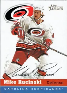 2000-01 Topps Heritage #207 Mike Rucinski Carolina Hurricanes - Foto 1 di 2