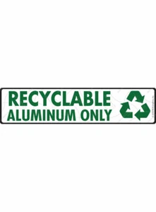 "Letrero o pegatina de vinilo de aluminio reciclable solo - 12"" x 3" - Imagen 1 de 3