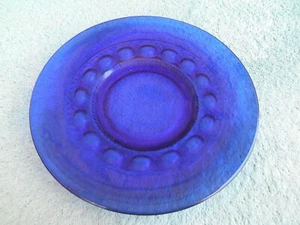 PLACA DE VIDRIO AZUL COBALTO DE COLECCIÓN 8-1/4 - Imagen 1 de 12