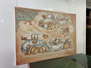 Disneyland “McDucks Steam Powered Time Travel Sedan” Canvas Art Ducktales Disney - Picture 1 of 1