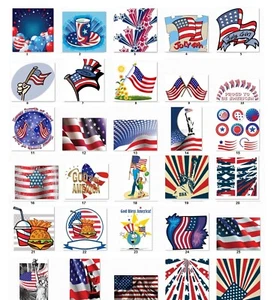 Personalized Address Labels US Flags (F 1) - Picture 1 of 3