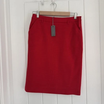 Laura Ashley’s New With Tags Red Pencil Skirt Size 10 Lined (no Belt) RRP £55 - Image 1 of 4