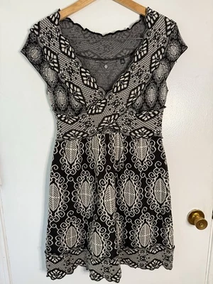 Anthropologie Knitted Knotted Women’s S Dress Short Knit Wool Blend Short Sleeve - Image 1 of 4